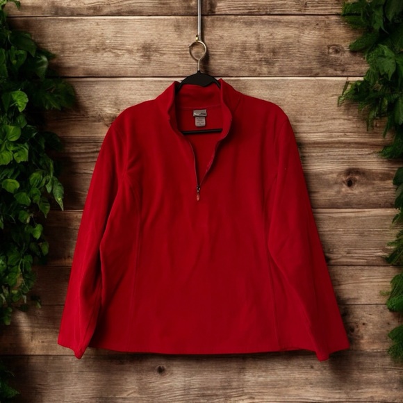 C9 by Champion Red Microfleece 1/4 Zip Activewear Jacket - Picture 12 of 12